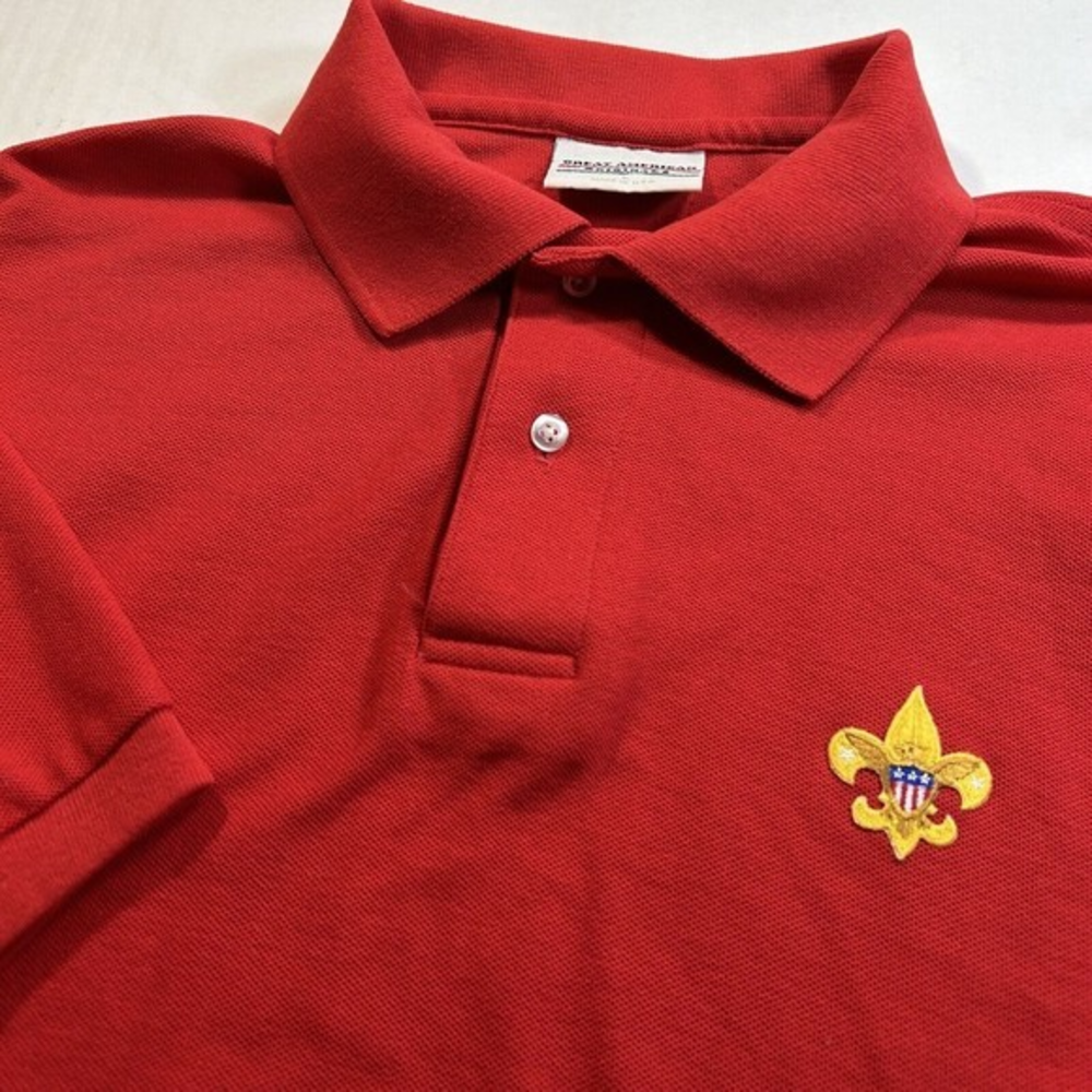 Great American Polo‎ Red Short Sleeve Size Large Made in USA